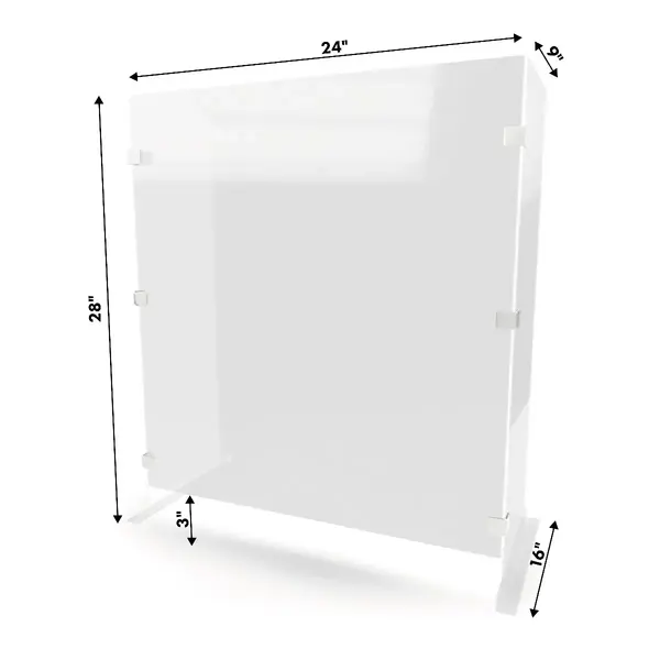 McDonald Paper PROGUARD6 24x9x28-Inch Plexiglass Cashier Protection Sneeze Guard, EA