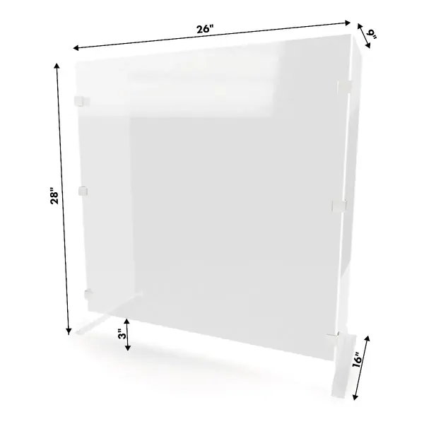McDonald Paper PROGUARD7 26x9x28-Inch Plexiglass Cashier Protection Sneeze Guard, EA