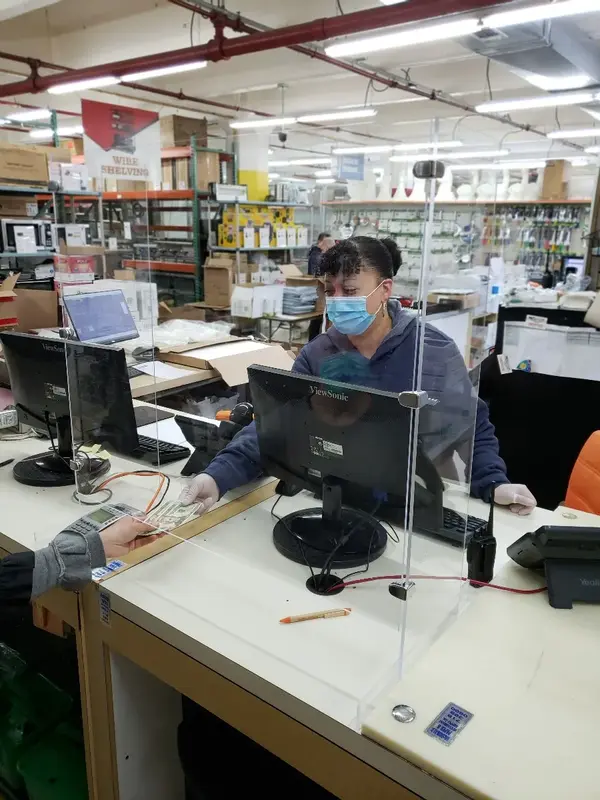 McDonald Paper PROGUARD8 32x9x28-Inch Plexiglass Cashier Protection Sneeze Guard, EA