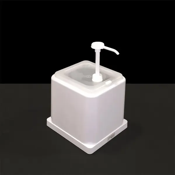 Default PWMA-W, 0.5-Gallon White Condiment Pump Dispenser for Mayonnaise or Sauce