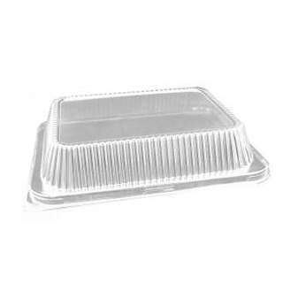DFI DRS922 Detroit Forming 13 x 9 x 1.875-Inch Clear OPS Plastic Rectangle Lid for 1/4 Aluminum Foil Sheet Pan, 100/CS
