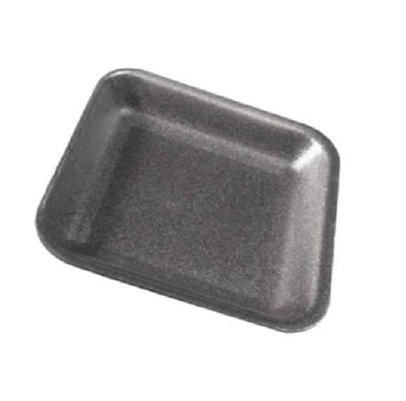 Dyne-a-pak 1BK, 5.2x1-Inch #1 Black Foam Meat Trays, 1000/PK