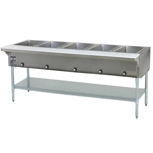 Eagle Group HT5-NG, 79-Inch 5-Well Gas Steam Table, Natural Gas, NSF, CUL, KCL