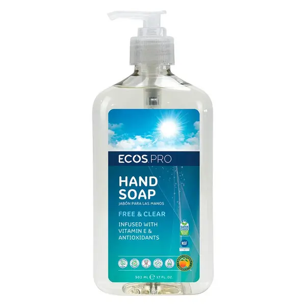 Eco Friendly Products EcosPro PL9663/6-X, 12.5 Oz Hand Soap, Free & Clear, w/Pump, EA