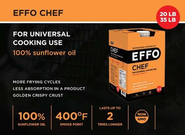 Effo ECH, 35 Lb Chef Universal Sunflower Oil with Food Additives