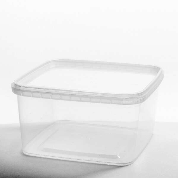 Elfe Plastik 6005EP 32 Oz Square Plastic Tamper Evident Container, 250/CS. Lids Sold Separately.
