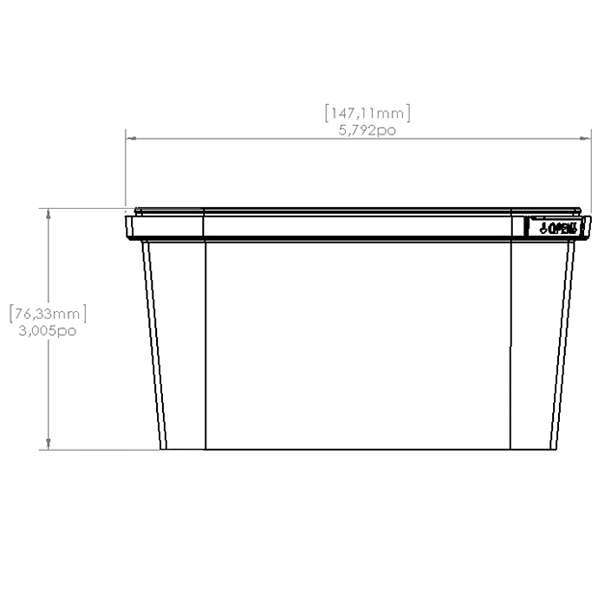 Elfe Plastik 6005EP 32 Oz Square Plastic Tamper Evident Container, 250/CS. Lids Sold Separately.