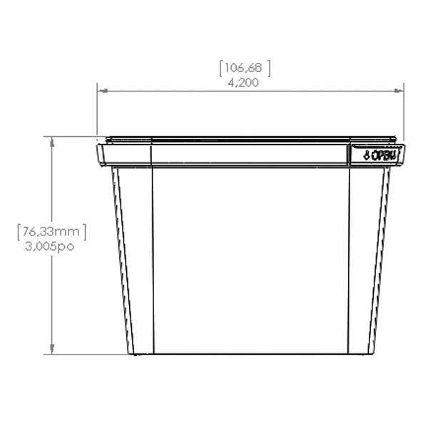 Elfe Plastik 6009EP 16 Oz Square Plastic Tamper Evident Container, 500/CS. Lids Sold Separately.