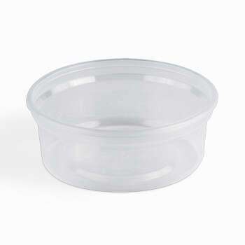 Elfe Plastik 7002EP 8 Oz Round Plastic Tamper Evident Container, 500/CS. Lids Sold Separately.