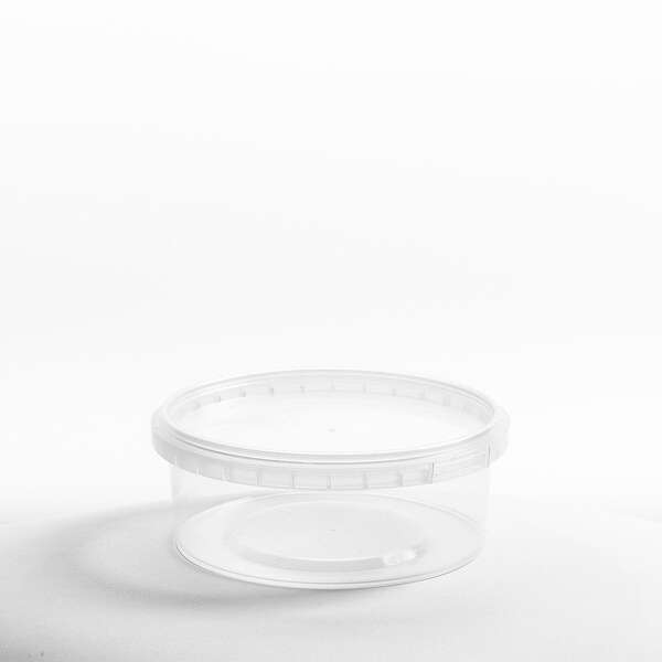 Elfe Plastik 7002EP 8 Oz Round Plastic Tamper Evident Container, 500/CS. Lids Sold Separately.