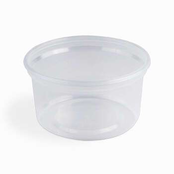 Elfe Plastik 7004EP 12 Oz Round Plastic Tamper Evident Container, 500/CS. Lids Sold Separately.