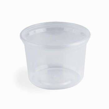 Elfe Plastik 7014EP 16 Oz Round Plastic Tamper Evident Container, 500/CS. Lids Sold Separately.
