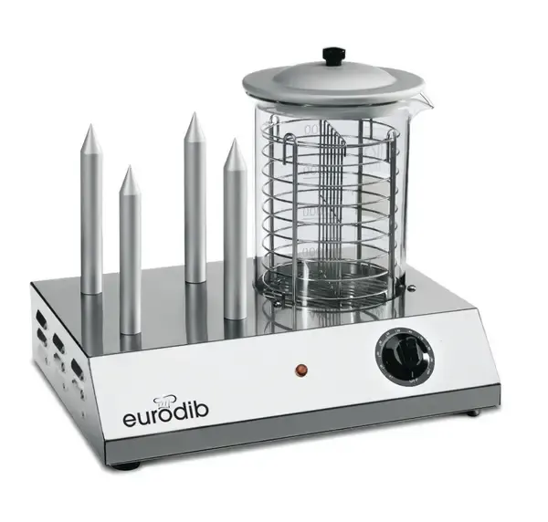 Eurodib HOTDOG, 4 Spikes Hot Dog Steamer and Warmer