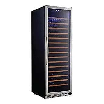 Eurodib USF168S, Single Zone Stainless Steel Black Wine Cabinet, 165 Bottles, 140W