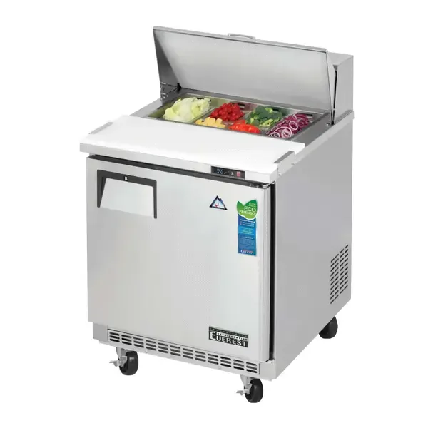 Everest Refrigeration EPBNR1, 27.75-Inch 1 Door Refrigerated Sandwich / Salad Prep Table