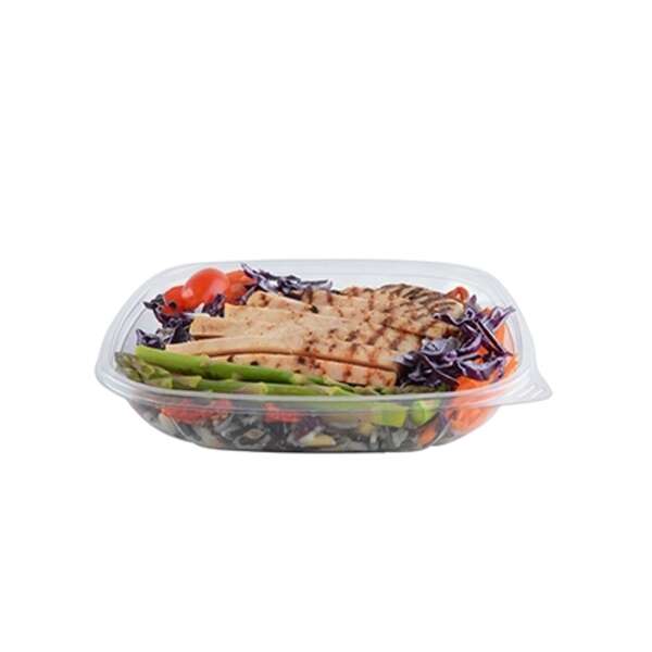 Fineline Settings 15024M-CL, 24 Oz Super Bowl Plus Medium Rectangular Clear PET Bowl, 300/CS