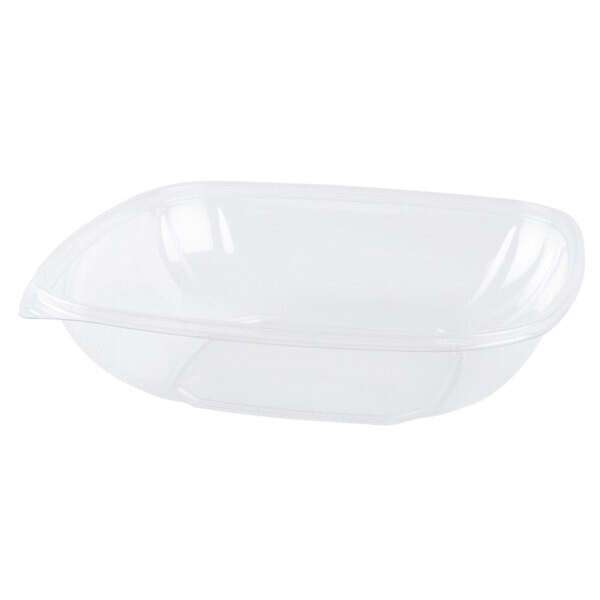 Fineline Settings 15080L-CL, 80 Oz Super Bowl Plus Extra Large Rectangular Clear PET Bowl, 50/CS