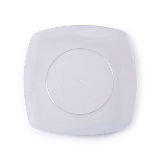 Fineline Settings 1510-CL-X, 10-Inch Renaissance Clear Plastic Dinner Plates, 10-Piece Pack