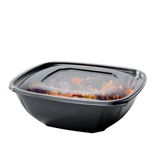 Fineline Settings 15234M-FL, 7.5-inch Super Bowl Plus Flat Lid for Medium Square PET Bowl, 300/CS