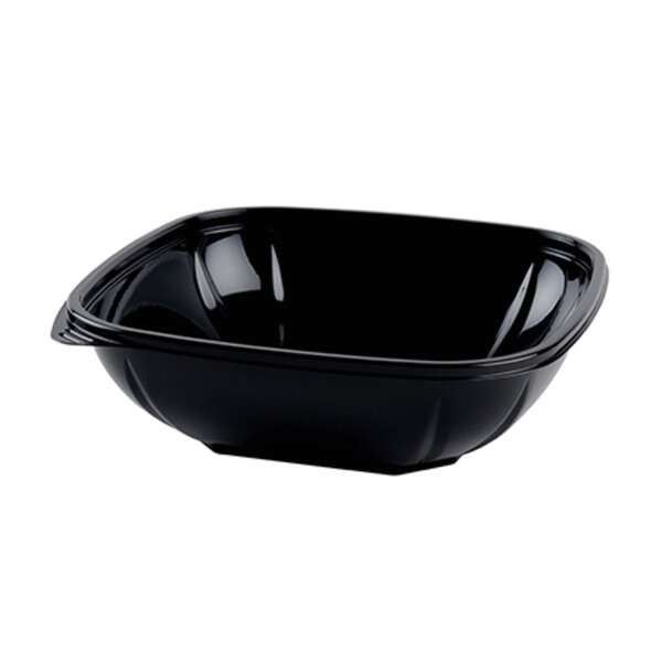 Fineline Settings 15320V2L.BK, 320 Oz Super Bowl Plus Extra Large Rectangular Black PET Bowl, 25/CS