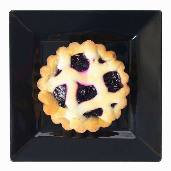 Fineline Settings 1606-BK, 6.5-inch Solid Squares Black Dessert Plate, 120/CS