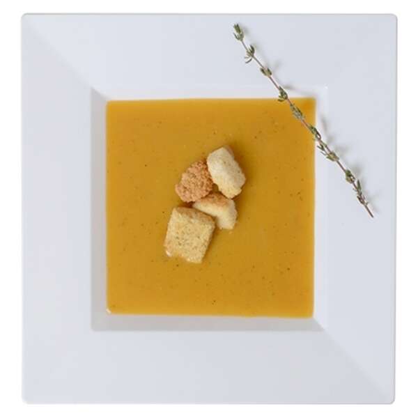Fineline Settings 1612-WH, 12 Oz Solid Squares White Square Bowl, 120/CS