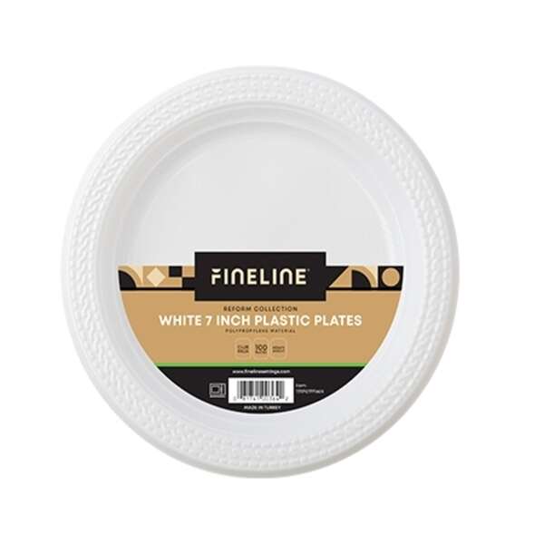 Fineline Settings 17RP07PP.WH, 7-inch ReForm White Polypropylene Round Plate, 800/CS