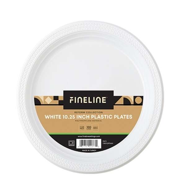 Fineline Settings 17RP10PP.WH, 10.25-inch ReForm White Polypropylene Round Plate, 400/CS
