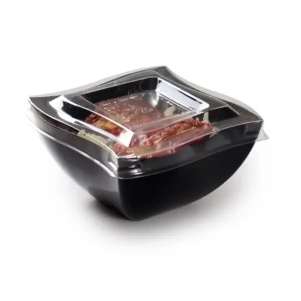Fineline Settings 180-L, 8 Oz Wavetrends PET Flat Lid for 8 Oz Serving Bowl, 100/CS