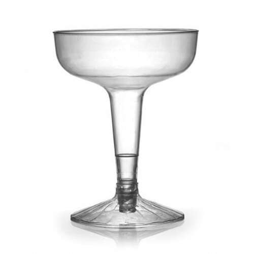 Fineline Settings 2104 4 Oz 2-Piece Flairware Clear Plastic Champagne Glass, 360/CS