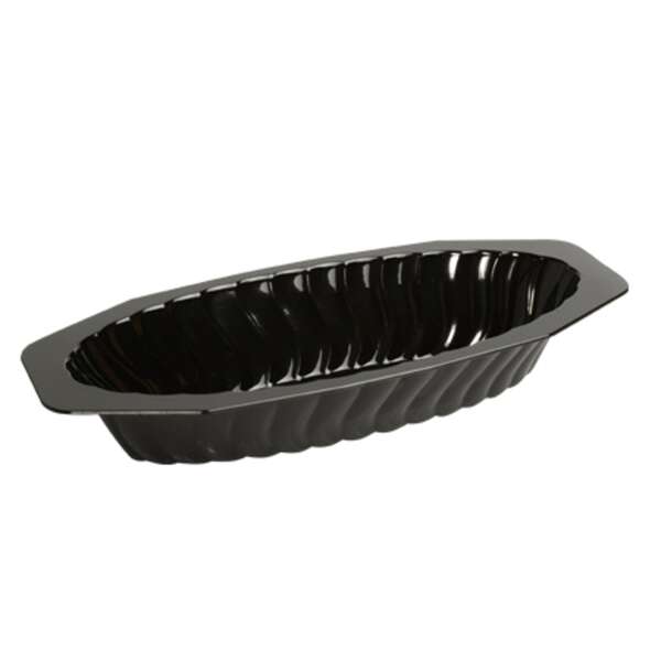 Fineline Settings 215-BK, 15 Oz Flairware Polystyrene Black Serving Boat, 300/CS