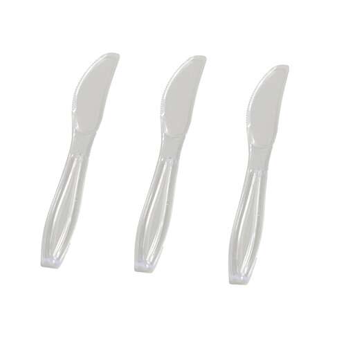 Fineline Settings 2524-WH, Flairware White Plastic Knives, 1000/CS