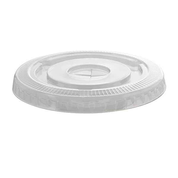 Fineline Settings 3178FLS Clear PET Lid w/Straw Slot, 1000/CS