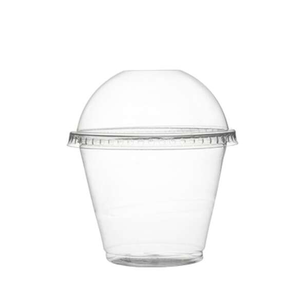 Fineline Settings 3192DL, 92 mm Super Sips PET Dome No-Hole Lid for 9 Sq & 12 Oz Dessert Cups, 1000/CS