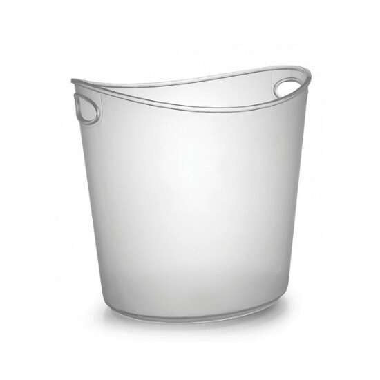 Fineline Settings 3404, 1 Gallon Platter Pleasers Clear Oval Plastic Ice Buckets, 6/CS