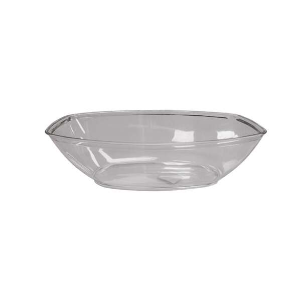 Fineline Settings 456.CL, 64 Oz Clear Platter Pleasers Oval Luau Bowl, 50/CS