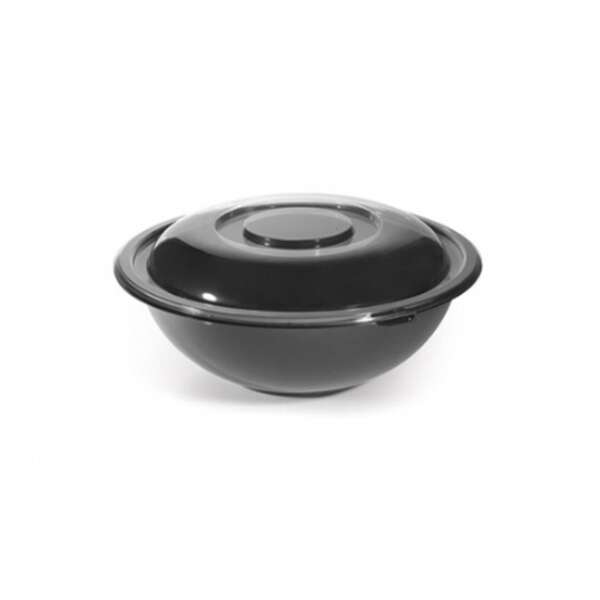 Fineline Settings 5016-BK, 16 Oz Super Bowl PET Black Salad Bowl, 200/CS