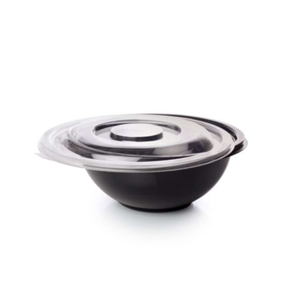 Fineline Settings 5032-FL, Super Bowl PET Flat Lid for 32 Oz Salad Bowl, 100/CS