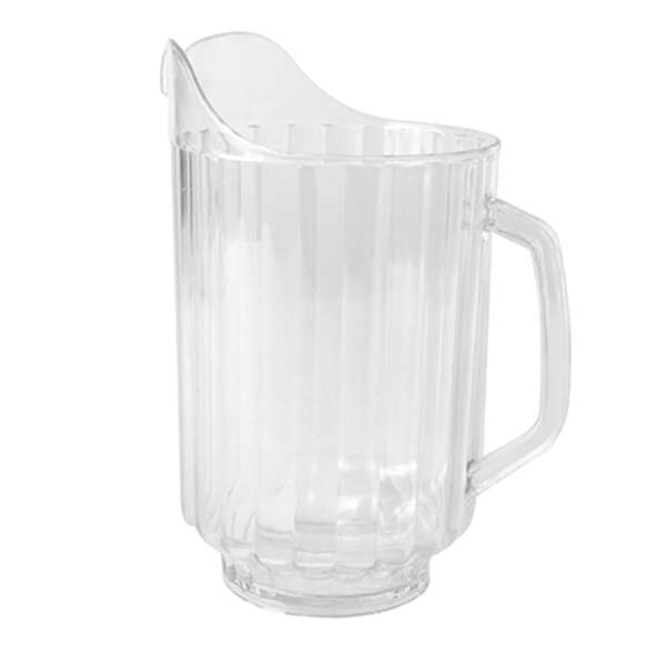 Fineline Settings 550.CL, 64 Oz 8-inch Platter Pleasers Clear Polystyrene Pitcher, 12/CS
