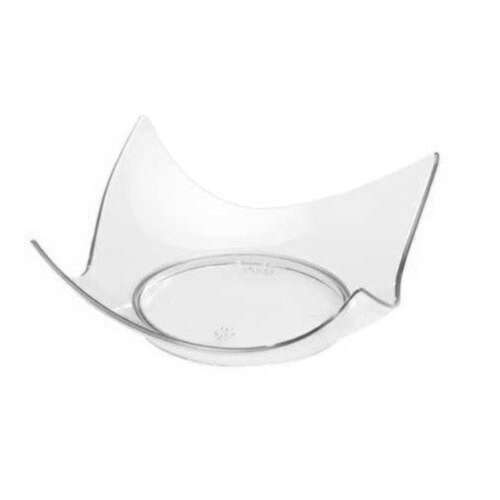 Fineline Settings 6203-CL-X, 2.75x2.75-Inch Clear Plastic Tiny Tortes, 10-Piece Pack