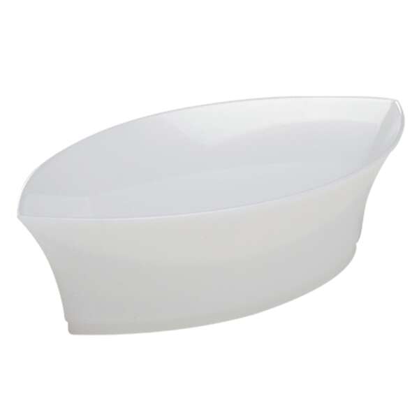 Fineline Settings 6207-WH, 4.25x2.3-inch Tiny Temptations White Boat Dish, 200/CS (Discontinued)
