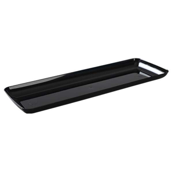 Fineline Settings 6211-BK, 7.5-inch Tiny Temptations Black Rectangular Tray, 200/CS (Discontinued)