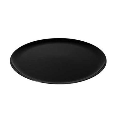 Fineline Settings 7201-BK, 12-Inch Platter Pleasers Black Round Plastic Catering Trays, 25/CS