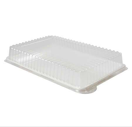 Fineline Settings DDRC810.L, 10x8-Inch Platter Pleasers Clear Rectangular Dome PET Lids, 50/CS