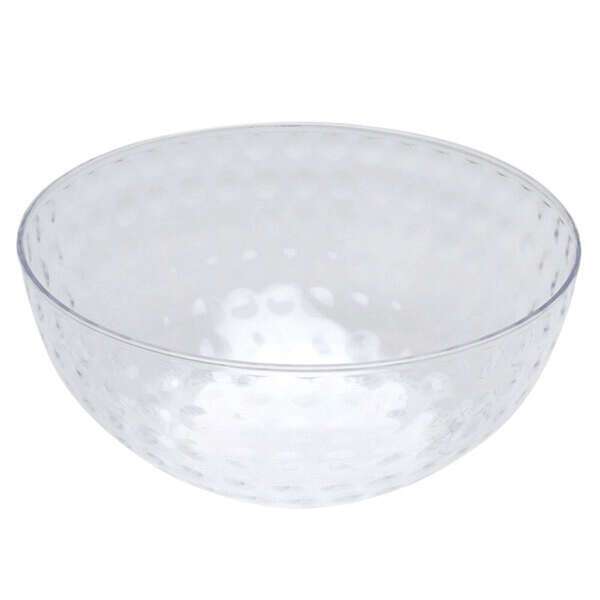Fineline Settings GBL677.CL, 96 Oz 9-inch Platter Pleasers Clear Large Dimpled Bowl, 24/CS