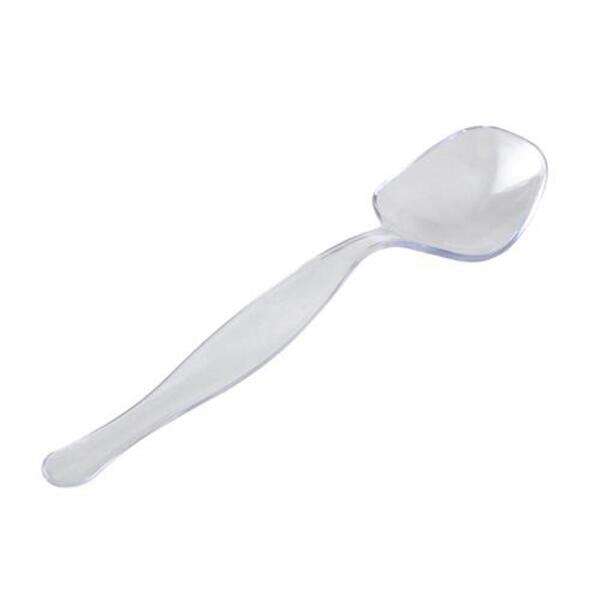 Fineline Settings U8150.CL, 9-inch Platter Pleasers Polypropylene Clear Serving Spoon, 144/CS