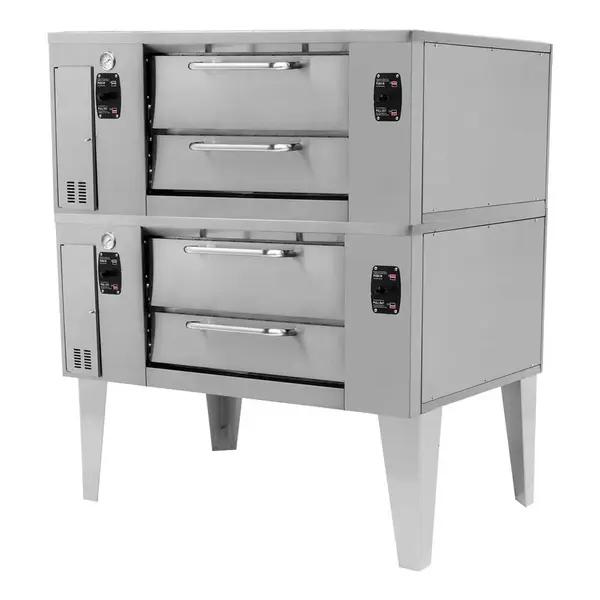 Galaxy Group Pegasus FS55G-2, Double Deck Gas Firestone Series Pizza Oven - 116,000 BTU