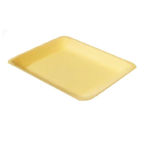 Genpak 4LY, 9.25x7.25x1-Inch #4L Yellow Foam Meat Trays, 500/PK