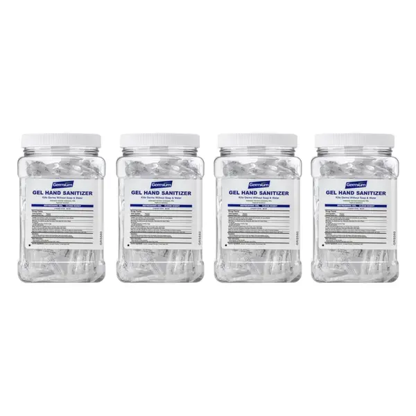 Germium GRS580 5-Gram Gel Hand Sanitizer Packets, 70% Isopropyl Alcohol, 80/JAR, 4 JARS/CS