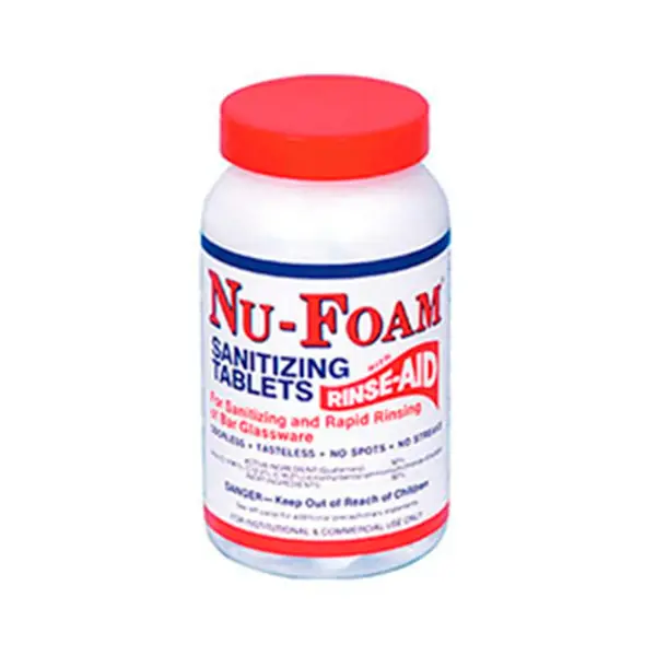 Glissen Chemical 300005-X, Nu-Foam Sanitizing Tablets, 100/Jar